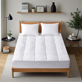 Unikome Soft Non-slip Quilted Cooling Mattress Pad Deep Pocket Fits 15-18 Inch Mattress