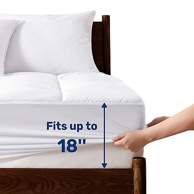 Unikome Soft Non-slip Quilted Cooling Mattress Pad Deep Pocket Fits 15-18 Inch Mattress