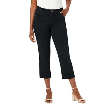 Jessica London Women's Plus Size Classic Cotton Denim Capri