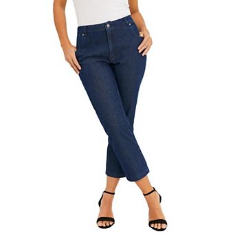 Jessica London Women's Plus Size Classic Cotton Denim Capri
