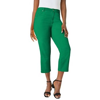 Jessica London Women's Plus Size Classic Cotton Denim Capri