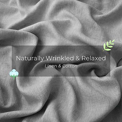 Unikome Soft Comfy Bedding Duvet Cover Set Washed Cotton Linen Textured Duvet Cover