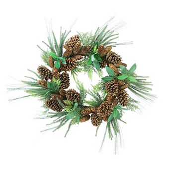 Allstate Foliage Mixed Pinecones Artificial Christmas Wreath