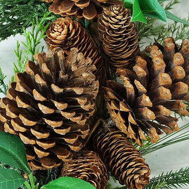 Allstate Foliage Mixed Pinecones Artificial Christmas Wreath