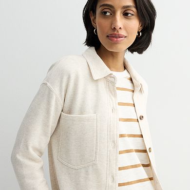 Women's Sonoma Goods For Life® Knit Fleece Shacket