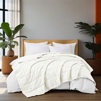 Unikome Luxurious Jacquard Super Soft Lightweight Down Alternative Blanket with Satin Trim