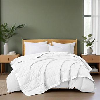 Unikome Luxurious Jacquard Super Soft Lightweight Down Alternative Blanket with Satin Trim