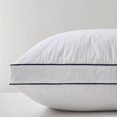 Unikome Quilted Cotton Goose Feather Down Pillow, Medium Support Pack of 2