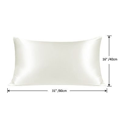Silk Pillowcase for Hair Skin 16x31in Pillow Case with Zip