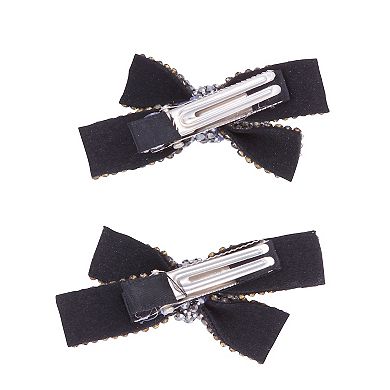 Ella Shea 2-pk. Rhinestone Hair Bow Set