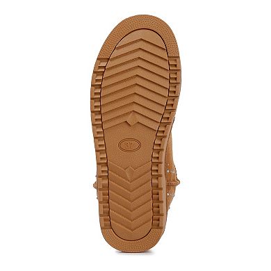 London Rag Winnifred Women's Rhinestone Embellished Faux Fur Boots