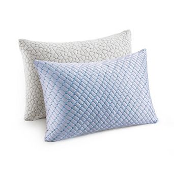 Unikome 2 Pack Shredded Memory Foam Adjustable Bed Pillows Extra Comfy Pillows