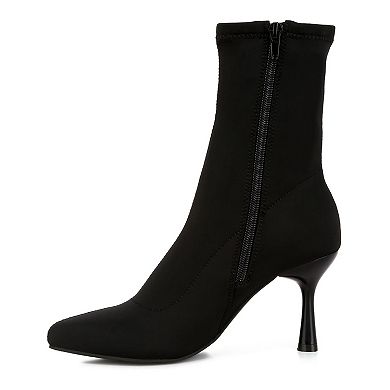 London Rag Zudio Women's Mid Heel Sock Boots