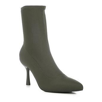 London Rag Zudio Women's Mid Heel Sock Boots