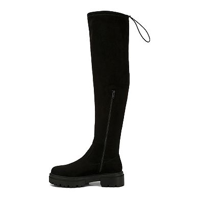 London Rag Babette Women's Drawstring Knee High Boots
