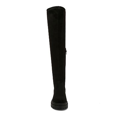 London Rag Babette Women's Drawstring Knee High Boots