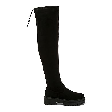 London Rag Babette Women's Drawstring Knee High Boots