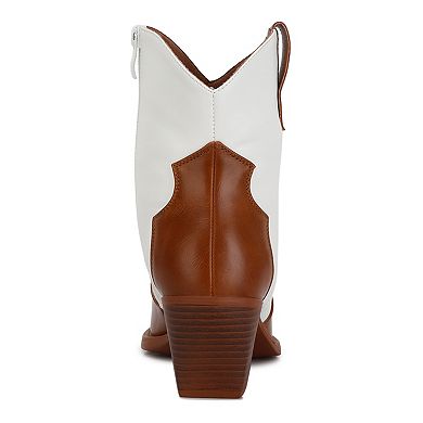 London Rag Wales Ott Women's Metallic Faux Leather Boots