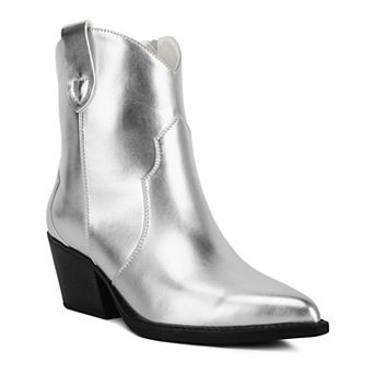 London Rag Wales Ott Women's Metallic Faux Leather Boots