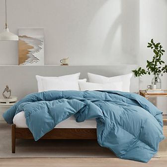 Unikome Ultra Soft 100% Organic Cotton Feather Down Medium Warm Quilted Bed Comforter