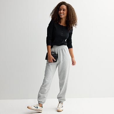 Juniors' SO® Rib Waistband Fleece Joggers