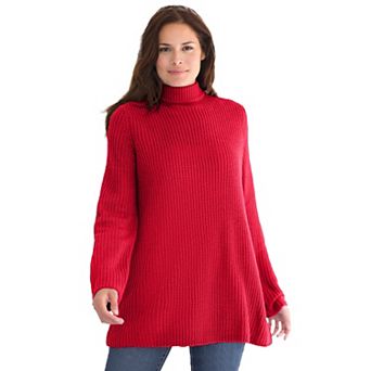 Woman Within Plus Size Pullover Shaker Swing