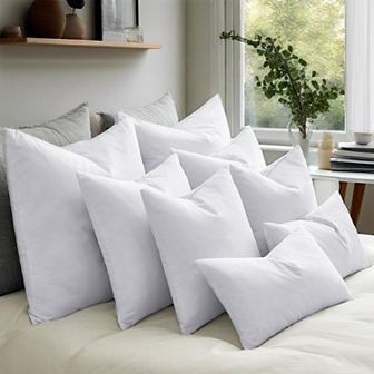 Unikome Decorative Pillows Insert Pack Of 2, Bed And Couch Pillows