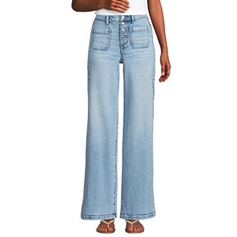 Women's Lands' End Prosperity High Rise Wide Leg Jeans