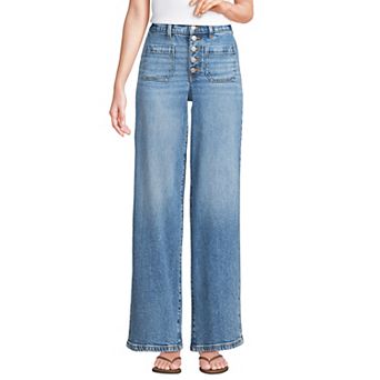Women's Lands' End Prosperity High Rise Wide Leg Jeans