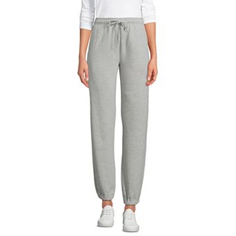 Women's Lands' End Fleece High Waisted Jogger Pants