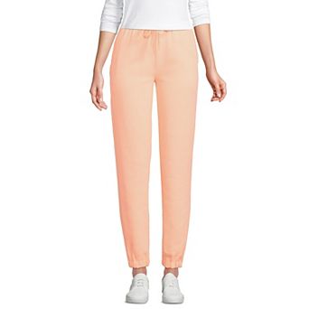 Women's Lands' End Fleece High Waisted Jogger Pants
