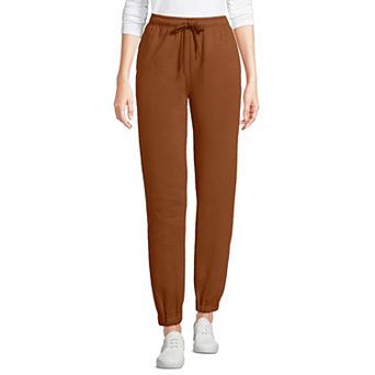 Women's Lands' End Fleece High Waisted Jogger Pants