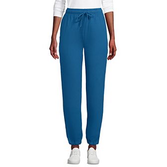 Women's Lands' End Fleece High Waisted Jogger Pants