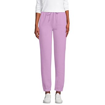 Women's Lands' End Fleece High Waisted Jogger Pants