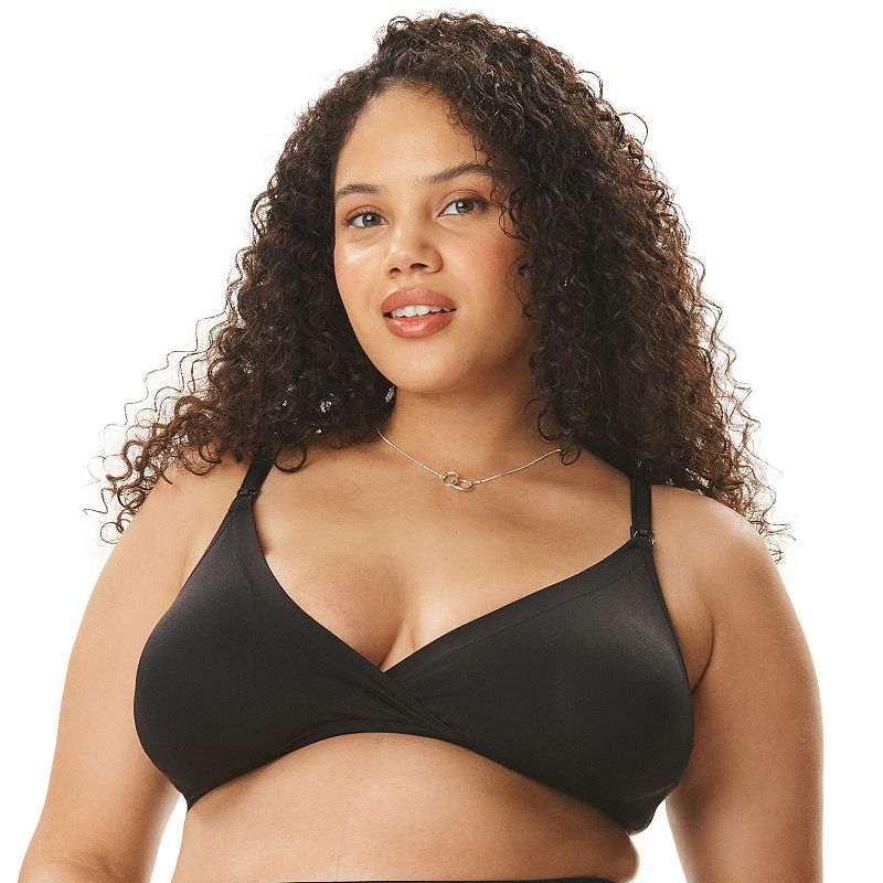 Maternity Motherhood® Seamless Wrap Triangle Nursing Bra 90036, Women's, Size: XS-MAT, Black