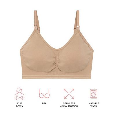Maternity Motherhood® Seamless Nursing and Pumping Bra with Removable Pads