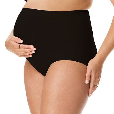 Maternity Motherhood 2 pack Seamless Over-the-Bump Hipster Panty Set