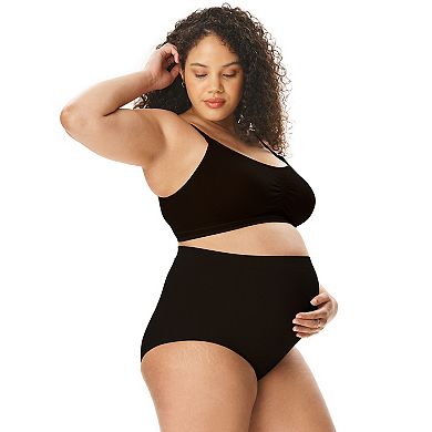 Maternity Motherhood 2 pack Seamless Over-the-Bump Hipster Panty Set