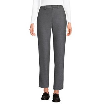 Women's Lands' End Brushed Flannel High-Rise Tapered Ankle Pants