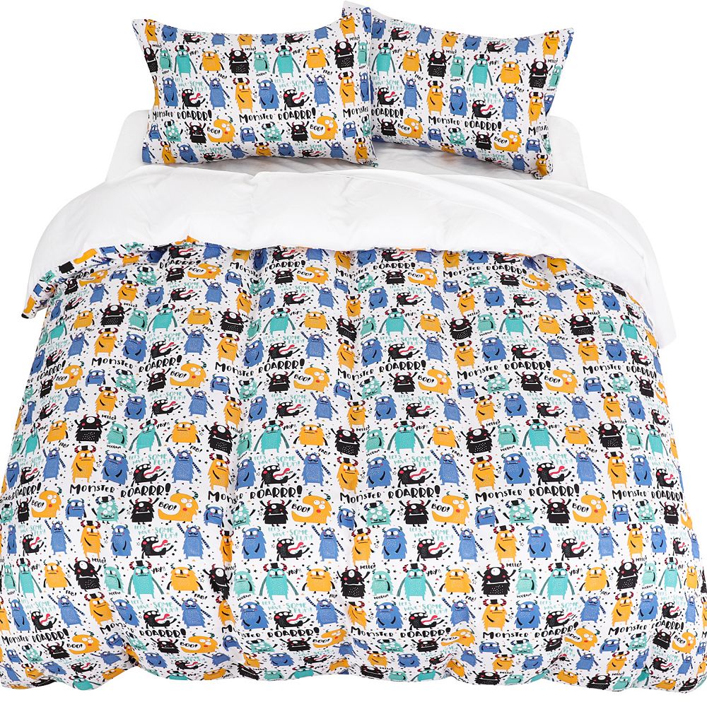 5 Piece Polyester Microfiber Kids Bedding Set Cartoon Pattern Twin