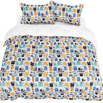 5 pc Polyester Microfiber Kids Bedding Set Cartoon Pattern Twin
