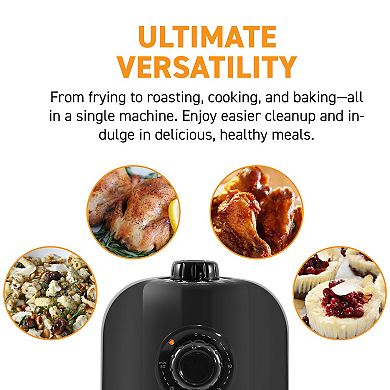 Elite Cuisine 1Qt Compact Adjustable Time/Temp Air Fryer