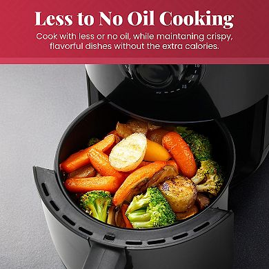Elite Cuisine 1Qt Compact Adjustable Time/Temp Air Fryer