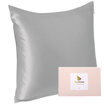 22 Momme Silk Pillowcase With Zipper, White 16" X 16"
