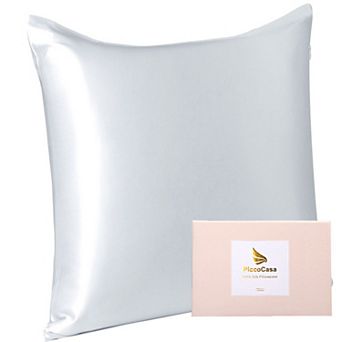 22 Momme Silk Pillowcase With Zipper, White 16" X 16"