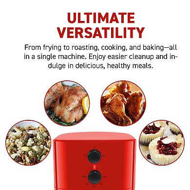 Elite Cuisine 1Qt Adjustable Time/Temp Air Fryer