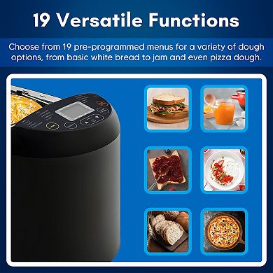 Elite Cuisine 2lb Programmable Bread Machine with 19 Pre-sets