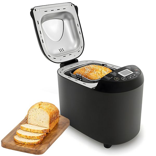 Elite Cuisine 2lb Programmable Bread Machine with 19 Pre-sets - Black