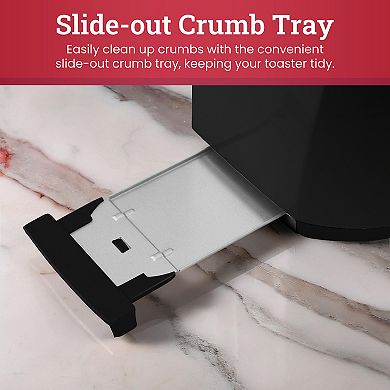Elite Cuisine 4 Slice Long Slot Cool Touch Toaster