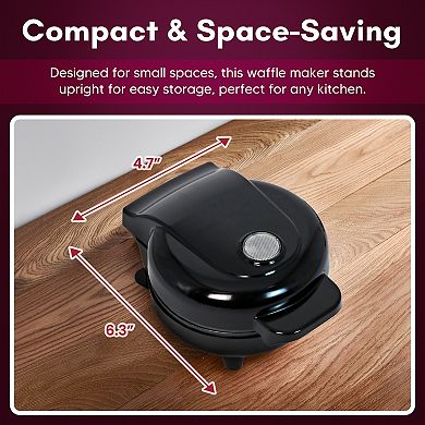 Elite Cuisine Mini Nonstick Waffle Snack Maker